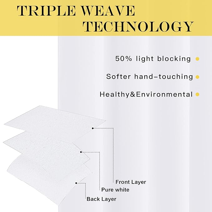 NICETOWN White Blackout Curtains 72 inches Long, Grommet Privacy Window Treatment Thermal Insulated Room Darkening Sliding Glass Door Drape for Bedroom Living Room, 1 Panel, W100 x L72