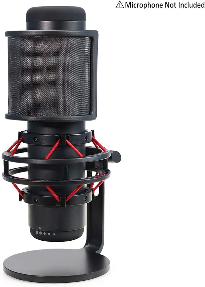 YOUSHARES QuadCast Mic Pop Filter - Microphone Windscreen Mask Shield Compatible with HyperX QuadCast S USB Gaming Microphone