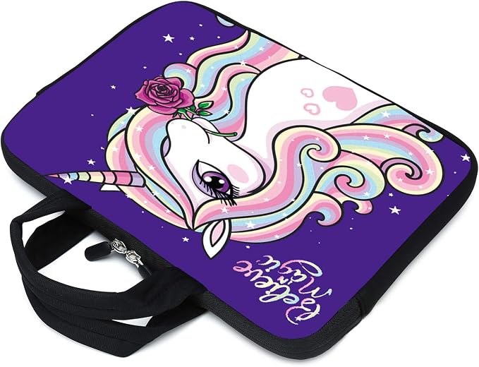 15.6" Laptop Sleeve 14" 15" 15.4" Chromebook Case Ultrabook Case Notebook Sleeves PC Messenger Bag (Cute Horse)