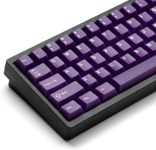 dagaladoo Purple Jade keycaps,Double Shot PBT keycaps Jelly Set,Ceramic Custom Keycap Translucent,Cherry Profile Key caps for 60%/65%/75%/TKL/96%/100% US Layout Mechanical Keyboard,121keys
