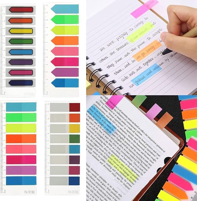 80Pcs/Set Bookmark Stationery Index Flags Office Supplies Tab Strip Label Paster Sticker Loose-Leaf Memo Pad Sticky Notes(4)
