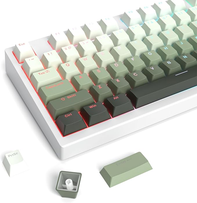 Guffercty kred 135 Key Gradient Keyboard Keycap Set Backlit, OEM Profile-PBT Material-Translucent Characters Compatible with MX Switches (Mistbind)