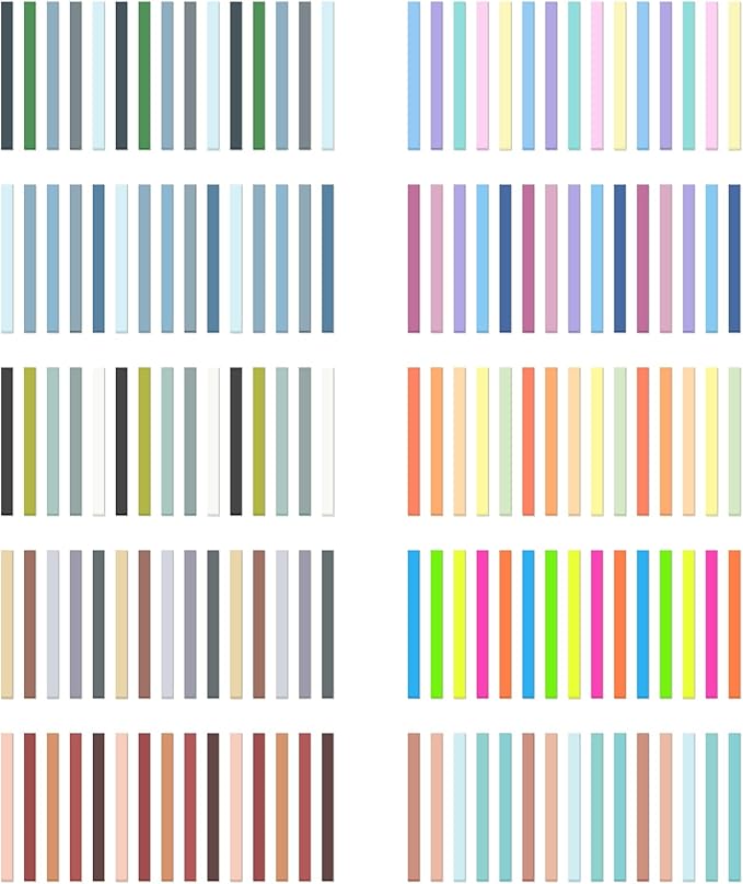 Temiary 3000Pcs Reusable Transparent Highlighter Tape, Short Highlighting Strips Index Tabs, Aesthetic Sticky Notes for Office School Supplies