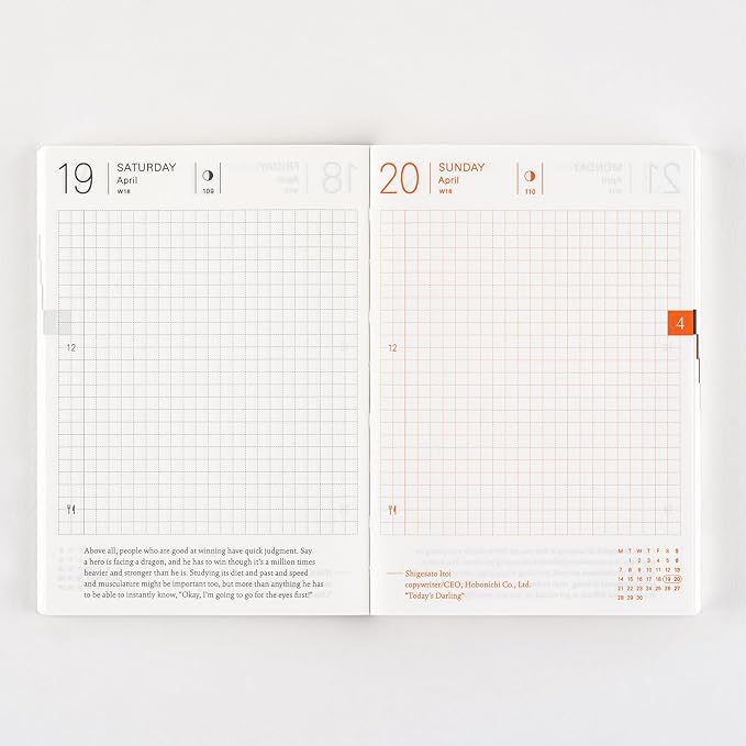 Hobonichi Techo 2025 Planner Book [English/A6/January Start/Monday Start/Planner]