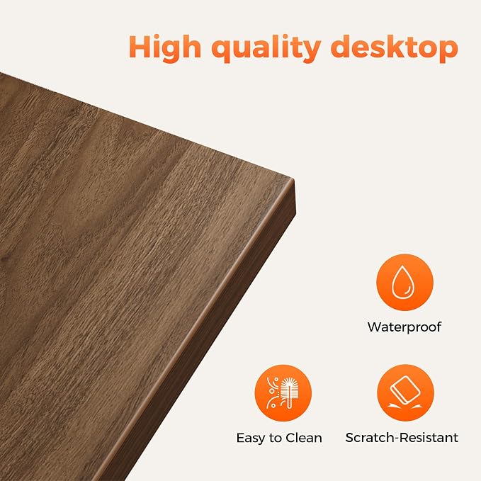 Mericonia 48 inch Rolling Computer Desk with Wheels, Gaming Desk for Small Spaces, Modern Simple Style Table for Home Office, Study Writing Table
