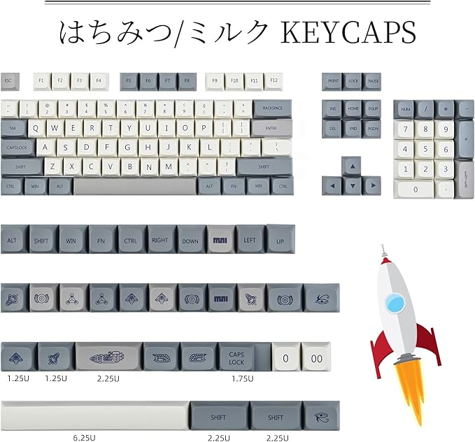Guffercty kred XDA Profile Keycaps 137 PBT Key Retro Cap Cover Set Dye Sublimation for Cherry Mx Switch Mechanical Keyboard (XDA/Enlightenment)