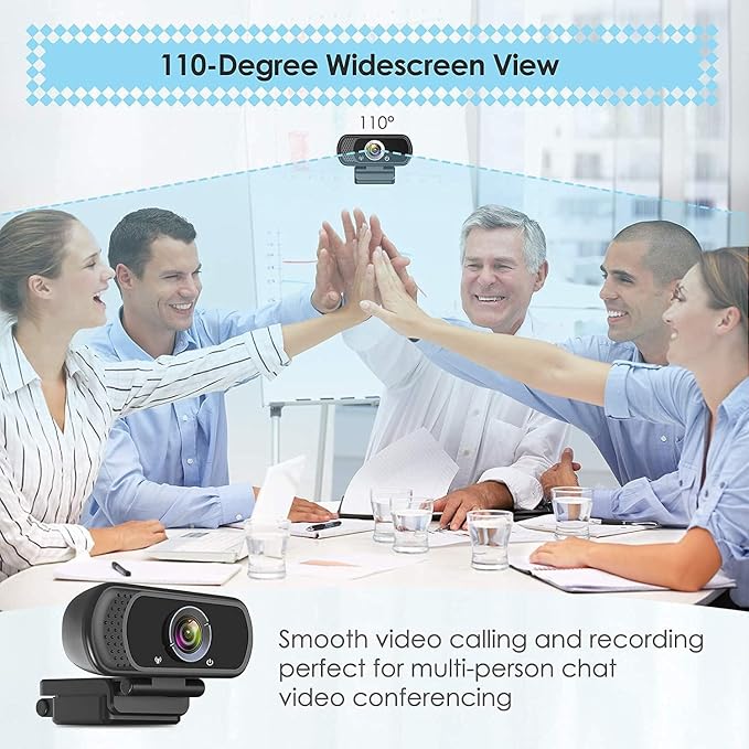 USB C Webcam for Switch 2 / PC: 1080P HD Web Cam with Mic,Computer Camera with Privacy Cover & Tripod Stand for MAC Desktop Laptop, Wide Angle Webcam Pro Streaming Web Camera for Skype/Teams/Webex