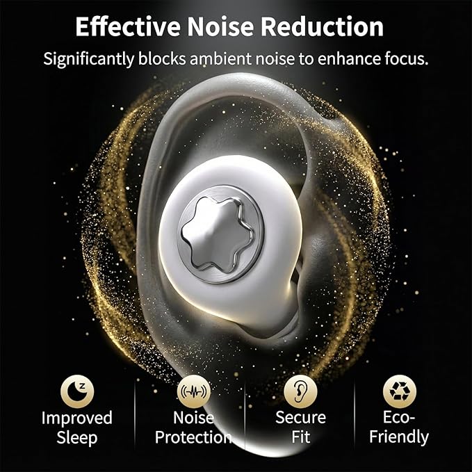Ear Plugs for Sleeping 45DB Noise Cancelling: Ultra-Comfy Reusable Noise-Reducing Earplugs for Sleeping & Travel & Work Hearing Protection Earbuds with 8 Tips(XS,S, M, L Size)