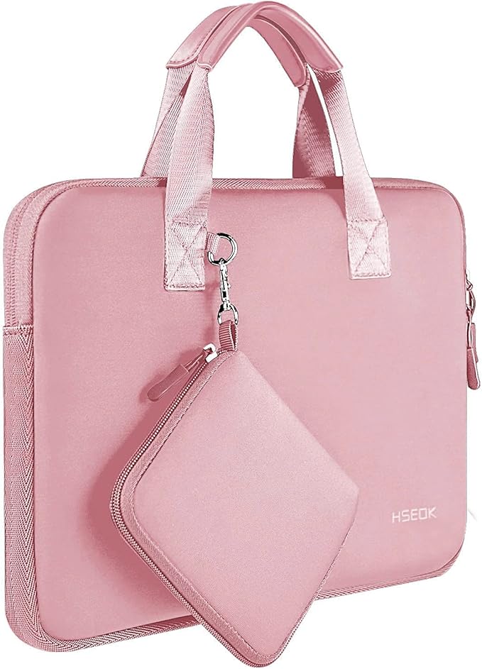 Hseok Laptop Sleeve 13.3-14 inch Case with Small Pouch, Neoprene Computer Bag Compatible with MacBook Neo/Pro 14 M5/M4/M3/M2/M1, Mac Air/Pro 13.3, XPS 14 and Most 13-14 inch Notebooks,P02K01