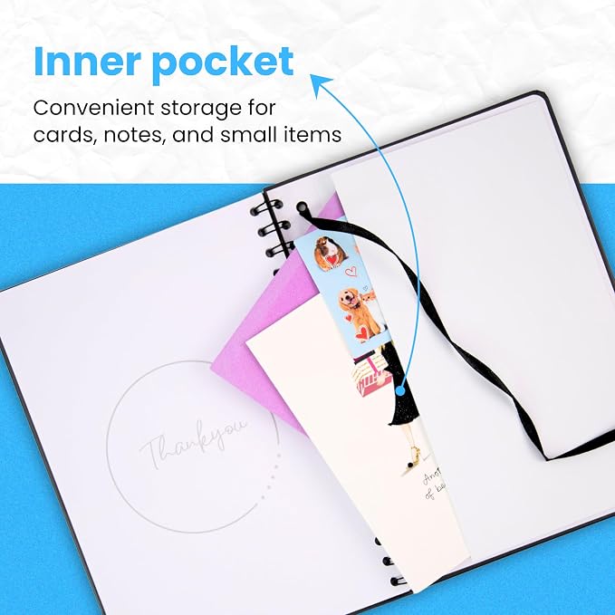 Undated Weekly Planner Notebook 2026, A5 (5.8" x 8.3") Hardcover Weekly to do List Notebook for Work with Goal & Habit Tracker - Spiral Black