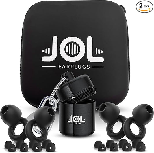 Ear Plugs for Sleeping Noise Cancelling, Soft Silicone Earplugs for Sleep, High Fidelity Reusable Noise Reduction Ear Plugs, 4 Ear Tip Sizes, Hearing Protection for Concerts, Travel & Work