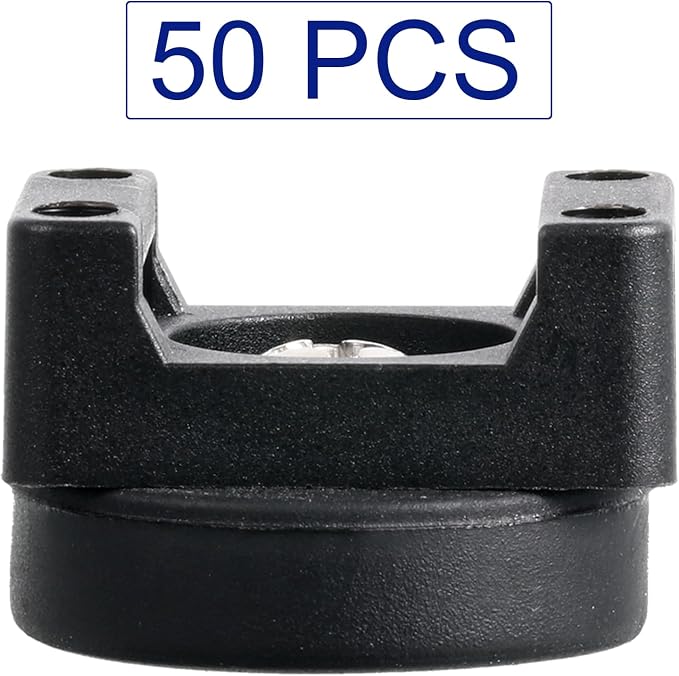 Yookeer 50 Pcs Magnetic Zip Tie Mount Base Black Magnetic Cable Clips Wire Holder Multipurpose Cable Ties Management Base Electrical Supplies for Wire (22 mm)