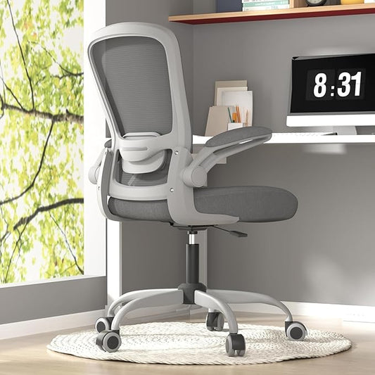 Mimoglad Office Chair, Ergonomic Desk Chair with Adjustable Lumbar Support, High Back Mesh Computer Chair with Flip-up Armrests-BIFMA Passed Task Chairs, Executive Chair for Home Office | Supports 300 lbs · Seat 19.48"–23.4" · Breathable mesh · 20–30 m...