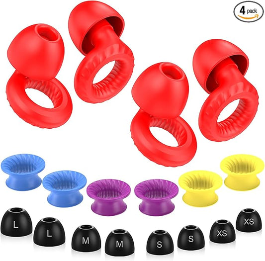 Ear Plugs for Sleeping Noise Cancelling -30dB, 2-Pack Reusable Soft Noise Reduction Ear Plugs for Sleep, Travel,Deep Focus, Hearing Protection,Concert with Carrying Case(