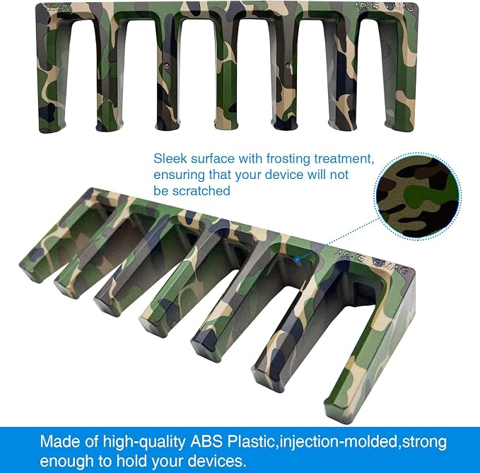 Solid ABS 6-Slot Camo PMAG Wall Mount & Rack, 1 Pcs | Standard Capacity Mag Holder, Home Tactical Storage, Heavy Duty Display Stand, Room Organizer