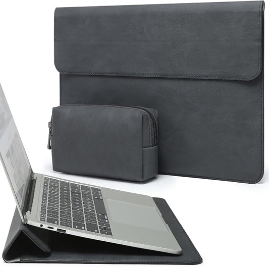 HYZUO 13.3-14 Inch Laptop Sleeve Case with Stand Feature for MacBook Pro 14 M5/M4/M3/M2/M1 2026-2021, MacBook Pro/Air 13.3, 13.5" 13.8" Surface Laptop, HP Spectre X360 13/14, Graphite