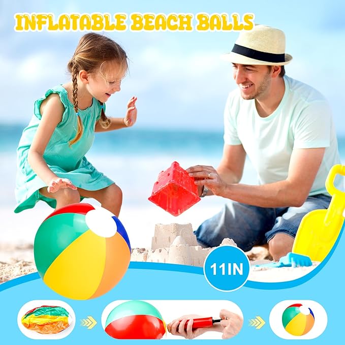 182 Pcs Pool Party Favors Beach Party Favors, Summer Goodie Bag Stuffers for Kids 3-8 8-12 with Beach Balls, Sunglasses, Water Balls for Summer Birthday Party Favors
