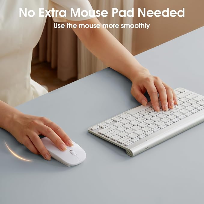 Dual-Sided Leather Desk Pad Protector 31.5×15.7 inch Non-Slip Large Gaming Mouse Pad Waterproof Desk Writing Pad Desk Blotter Laptop and Keyboard Mat for Office and Home(Light Blue)