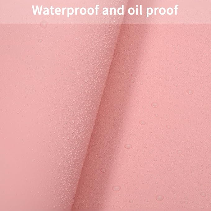 Faux Leather Table Cover,1.8mm Thick,24x48 Inch Desk Cover,Large Desk Mat,Table Protector,Table Cover Protector,Dining Table Cover Protector,XL Desk Mat(Pink+Silvery,24x48)