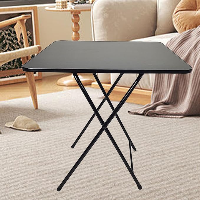 YOXIER Foldable Desk,Home Office Desks,Household Portable Small Dining Table,Multifunction Portable Computer Desk for Storing Items at Home & in The Office, Essential for Gatherings & Office Work Bla