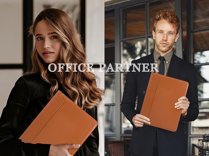 AZXCG Zipper Portfolio Padfolio Binder,3 Ring Padfolio for Women and Men,Business Portfolio Organizer for Women with A4 Writing Pad Holder,Business Portfolio for Meeting,Gift for Father's Day