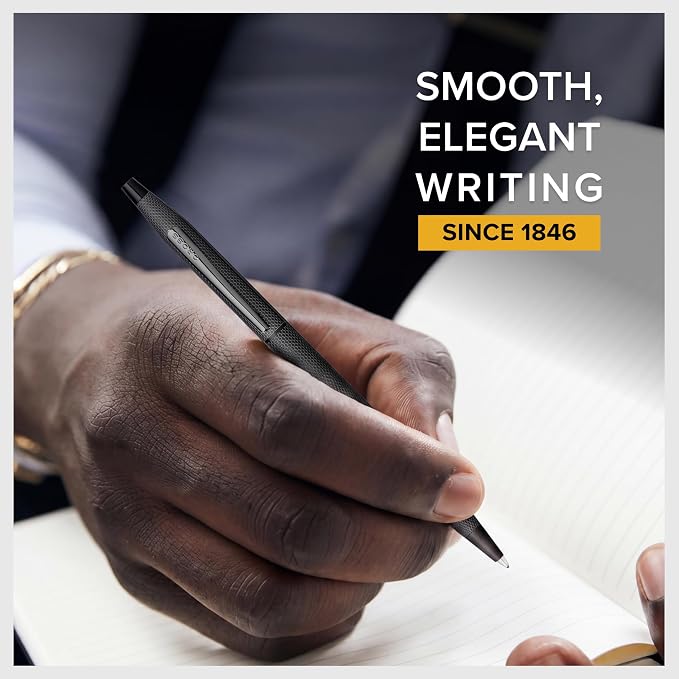 Cross Classic Century Refillable Ballpoint Pen Presented in a Luxury Gift Box - Medium Point, Black Ink, Brushed Black