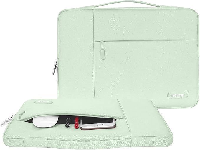 MOSISO Laptop Case 13 inch, Laptop Sleeve with Handle Compatible with MacBook Neo/Air/Pro 13 inch with A18/M5/M4/M3/M2/M1 Chip 2026-2016, Polyester Multifunctional Computer Bag, Honeydew Green