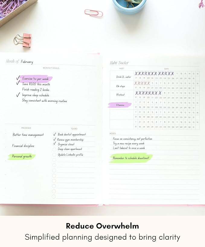 Lamare ADHD Planner for Adults Women – The Ultimate Daily Productivity Planner