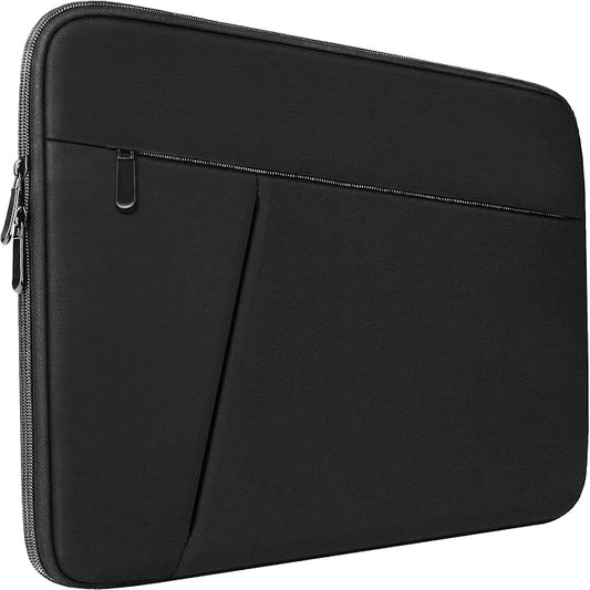 Laptop Case Sleeve 17 inch, Shockproof Protective Computer Carrying Cover with Front Pocket, Durable Laptop Sleeve for 17-17.3 inch HP, Dell, Acer, Asus, Notebook, Black