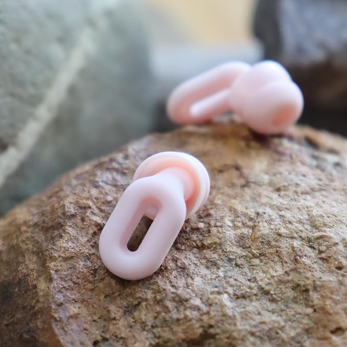 Focus Plus Earplugs with Double Tips – Reusable Silicone Ear Plugs for Sleep, Focus, Travel, Misophonia, 23 dB Noise Reduction + 5 dB with Double Tips (Peach, Pack of 1)