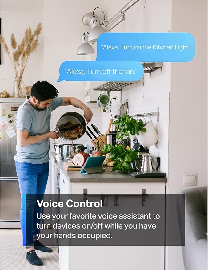 TP-Link Tapo Smart Plug Mini 15A, Smart Home Wi-Fi Plug, Super Easy Setup, Compatible with Alexa & Google Home, No Hub Required, UL Certified, 2.4G WiFi Only, White, Tapo P105(4-Pack)