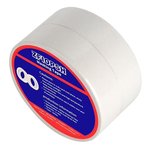 White Masking Tape 1 Inch, 2 Rolls Painter Tape, Easy Tear Paper Tape for Watercolor Painting, Labeling, Crafts, DIY, Art Projects & Classroom Use, 21.87 Yards Each.