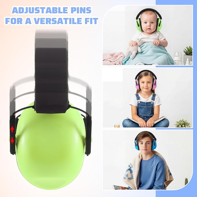 Amylove 12 Pcs Kids Ear Protection Noise Cancelling Headphones Ear Muffs Bulk 27db Adult Noise Reduction Hearing Earmuff (Universal Fit (kids & Adults),Classic Style)
