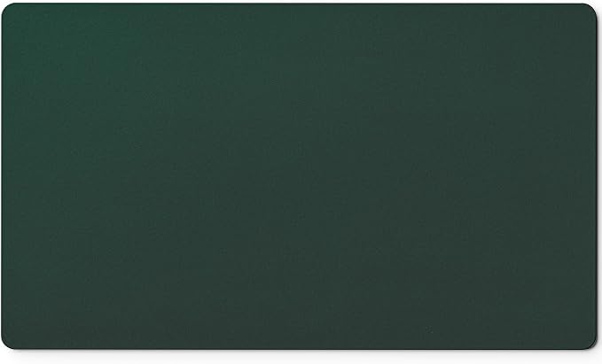 Nekmit Leather Desk Blotter Pad 24 x 14 Inches, Flat, Non-Slip, Waterproof, Green