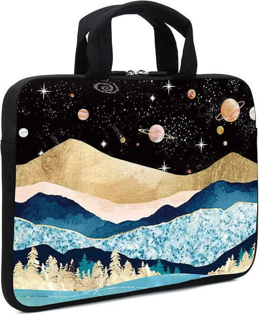 15.6" Laptop Sleeve 14" 15" 15.4" Chromebook Case Ultrabook Case Notebook Sleeves PC Messenger Bag (Mountains-1)