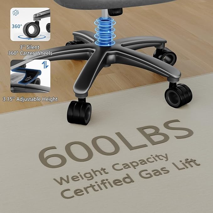Big and Tall Office Chair, Heavy Duty Desk Chair with 5D Arms, Adjustable Lumbar Support & Height, Tilt Function, PU Leather High Back Ergonomic Executive Computer Chair