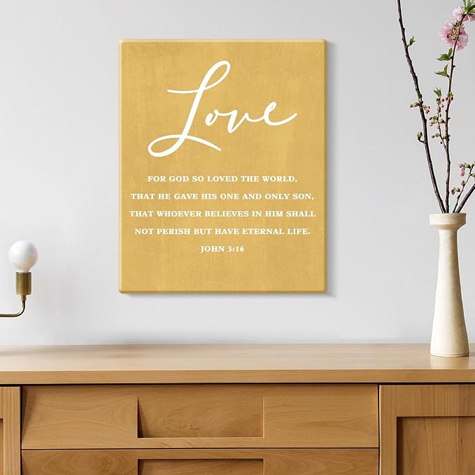 CHDITB Faith Hope Love Bible Verse Wall Art, Set Of 6 Prints Religious Prayer Wall Art, Scripture Quote Canvas Painting, 8x10 Inches Bible Saying Artwork Christian Art Prints For Living Room Bedroom