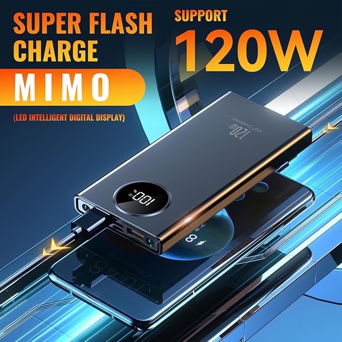 Portable Charger PowerBank, PD 20W Fast Charging, 20000mAh Power Bank with LCD display, 3 Outputs USB C Power Bank Fast Charging , For iPhone17/ 16/15/14/13 Pro Samsung Google iPad Tablet (Black)