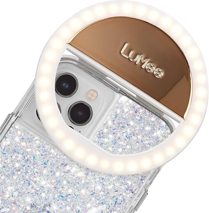 Case-Mate LuMee Studio Clip Light - LED Ring Light for Laptops, Monitors, Smartphones, Tablets - Portable and Rechargeable - Gold