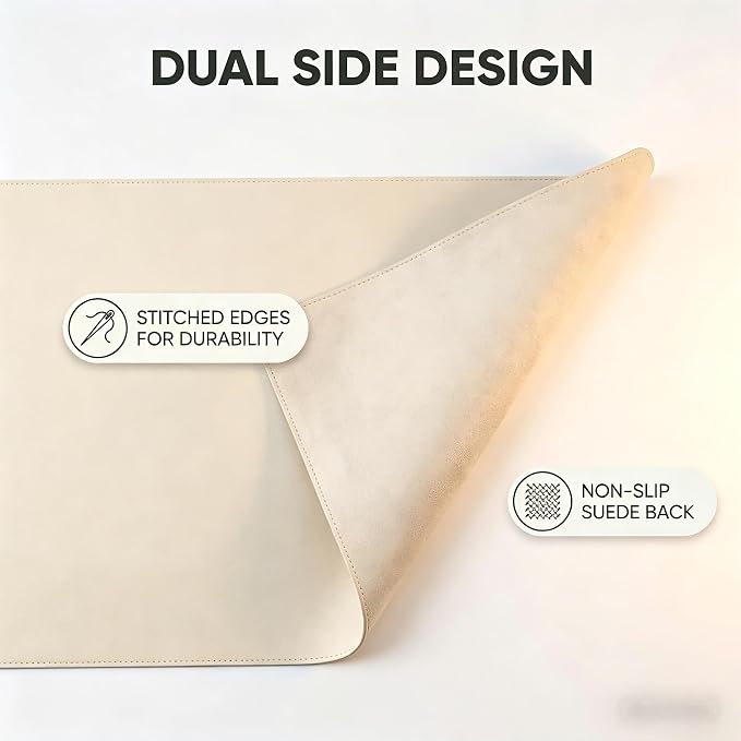 Professional Large Mouse Pad & Computer Game Mouse Mat (12x48in, Off-White)