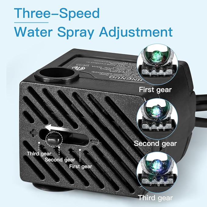 Tabletop Water Fountains, 3 Gears Desktop Fountain Indoor with Led Rolling Ball, Table Top Small Water Feature Interior Zen Relaxation Decor for Home Bedroom Living Room Office Apartment