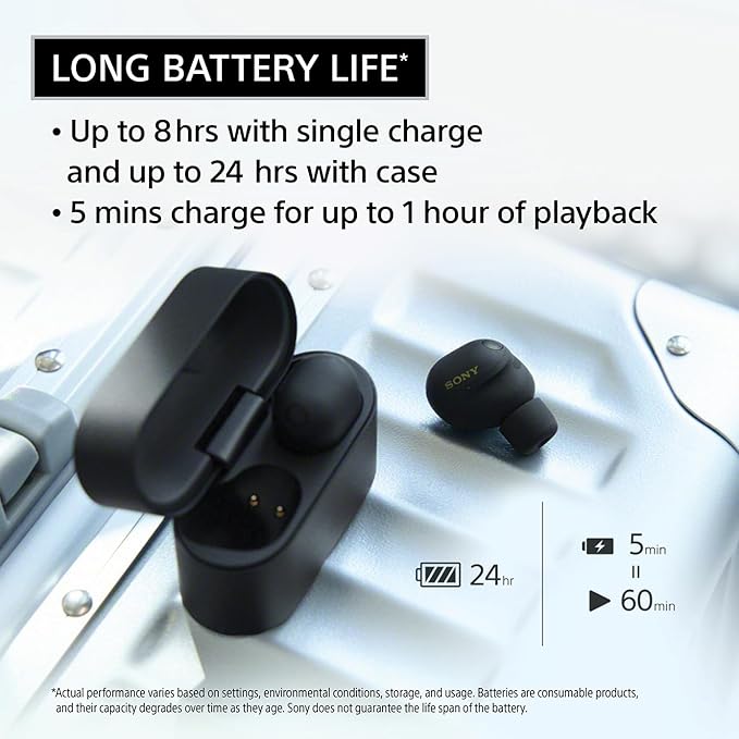 Sony WF-1000XM6 The Best Truly Wireless Noise Cancelling Earbuds (2026 Model), Bluetooth in-Ear Headphones, with Studio-Quality Sound, Up to 24 Hours of Battery Life, Platinum Silver