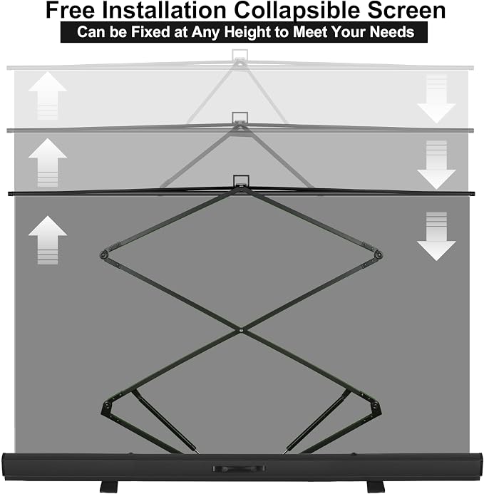 EMART 77x92in Collapsible Chromakey Panel Grey Screen for Photo Backdrop Video Studio,Portable Pull Up,Solid Aluminium Base Wrinkle-Resistant Fabric,Auto-Locking Air Cushion Frame