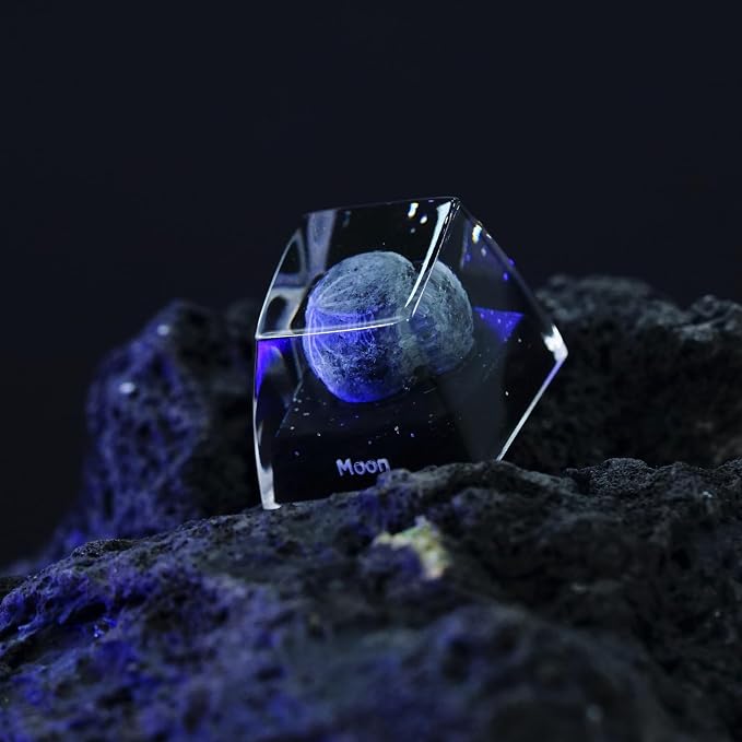 Moon Satellite Planet Artisan Keycap Solar System - 1U ESC, R1 SA Profile Custom Handmade Resin Cherry MX Switch Key Cap Mechanical Keyboard, Cool Tech Gifts for Men, Dad, Father, Gamer, Space Lover