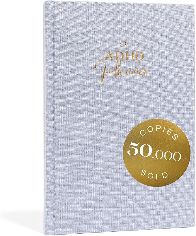 The ADHD Planner for Adults - Undated Daily & Weekly ADHD Journal for Disorganized People, 90 Days - Habit Tracker, Record Emotions & Mood - Academic Goals - Structure & Focus for Adults Brains
