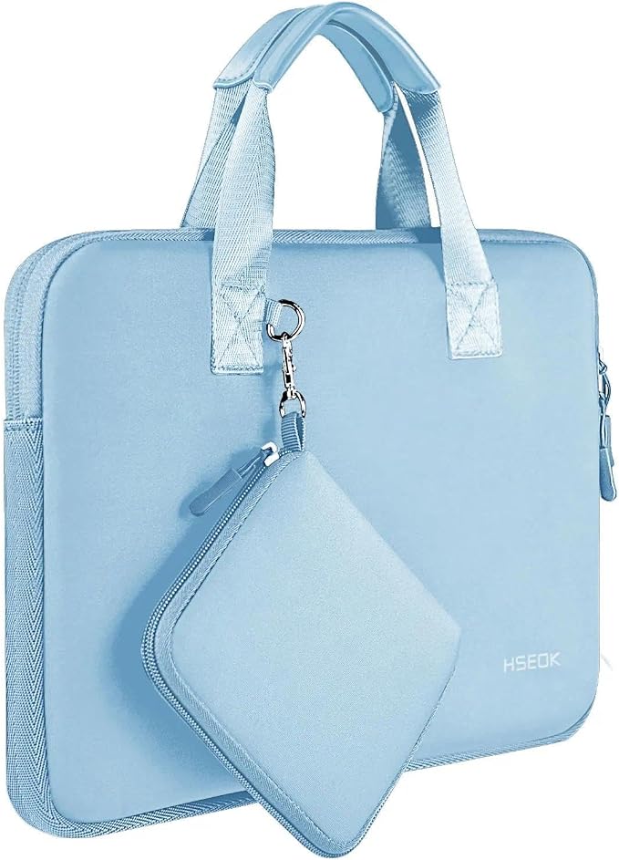 Hseok Laptop Sleeve 15.6-16 inch Case with Small Pouch, Neoprene Computer Bag Compatible with MacBook Neo/Pro 16" M5/M4/M3/M2/M1, MacBook Air 15 M5, XPS 16 and Most 15.6-16 inch Notebooks, S02B01