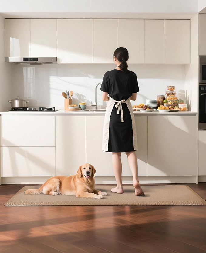 Ophanie Kitchen Mats for Floor,3/4 inch Thick,20x70 Anti Fatigue Cushioned Mat with 99+ Pairs of Anti-Slip Bottom Ridges,Kitchen Rugs,Waterproof,Comfort Ergonomic Standing Mat for Office,Home,Sink