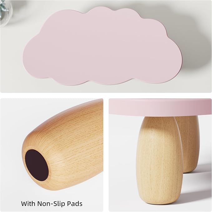 AFOOYO Monitor Stand Riser,Cloud Shape Wood Computer Monitor Stand, 16.5IN Monitor Stand Riser, Multi-Purpose Desktop Organizer Riser for Computer,Laptop,Printer,TV,Purple