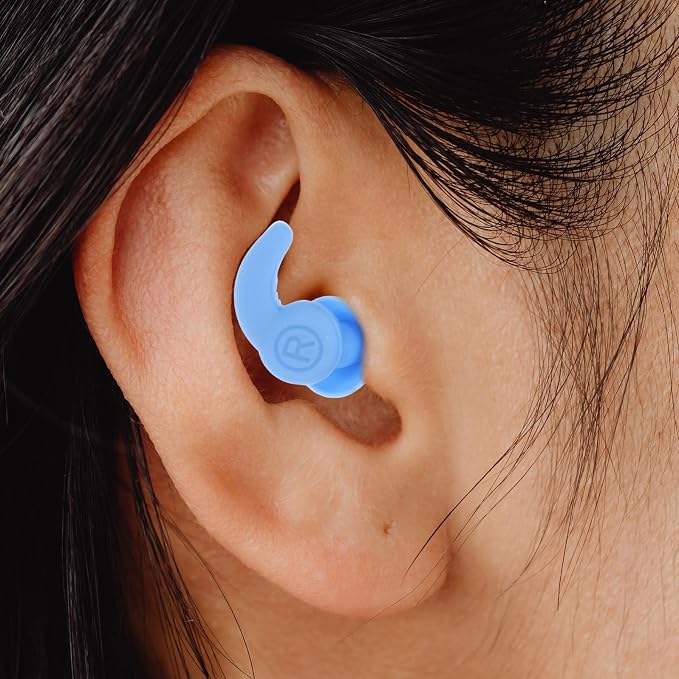 FRCOLOR Advanced Silicone Noise Cancelling, 3-Layer Soundproof Design, Waterproof Blue for Sleeping, Studying, Swimming, and Noise Reduction