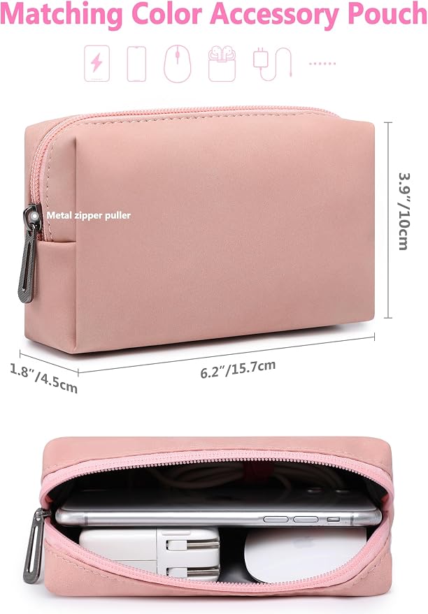 HYZUO 15 Inch Laptop Case Bag Sleeve with Stand for MacBook Air 15 M5 M4 A3241 M3 A3114 M2 A2941 2026-2023, 15" Surface Laptop 7/6/5/4/3, MacBook Pro 15 A1990 A1707 2019-2016, Pink